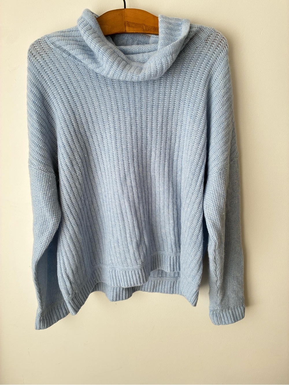 Kinross Cashmere Sweater Women’s XL 100% Cashmere Blue Knit